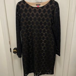 Vince Camuto black lace dress. Size medium.